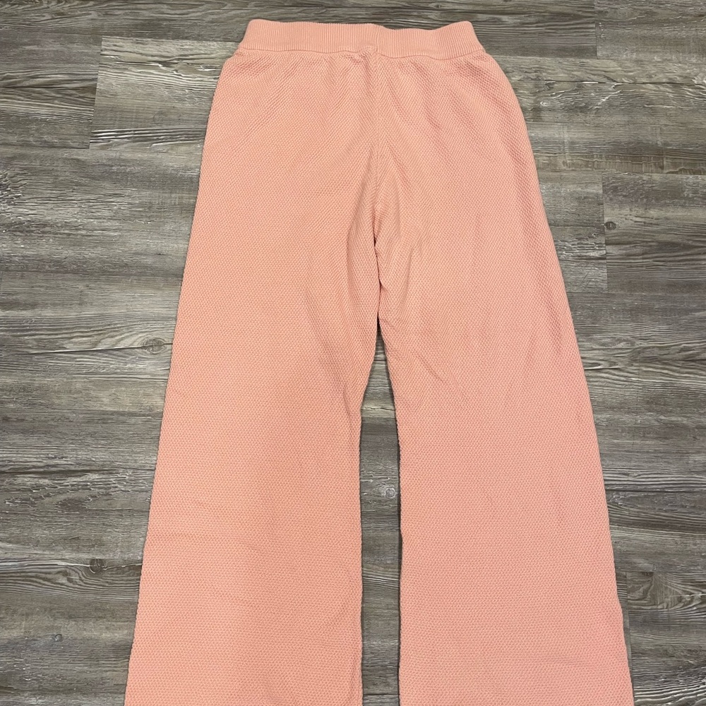 Amazon Pink Straight Leg Pants High-Waisted